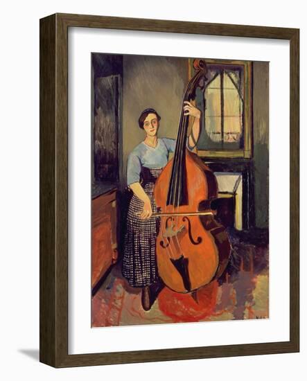 Woman with a Double Bass, 1908-Suzanne Valadon-Framed Giclee Print