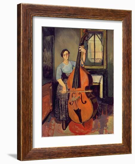 Woman with a Double Bass, 1908-Suzanne Valadon-Framed Giclee Print