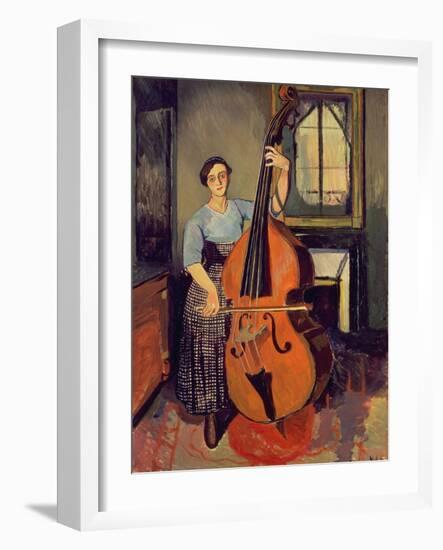 Woman with a Double Bass, 1908-Suzanne Valadon-Framed Giclee Print