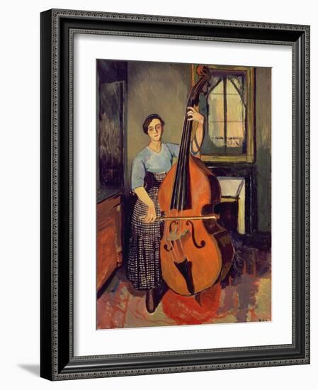 Woman with a Double Bass, 1908-Suzanne Valadon-Framed Giclee Print