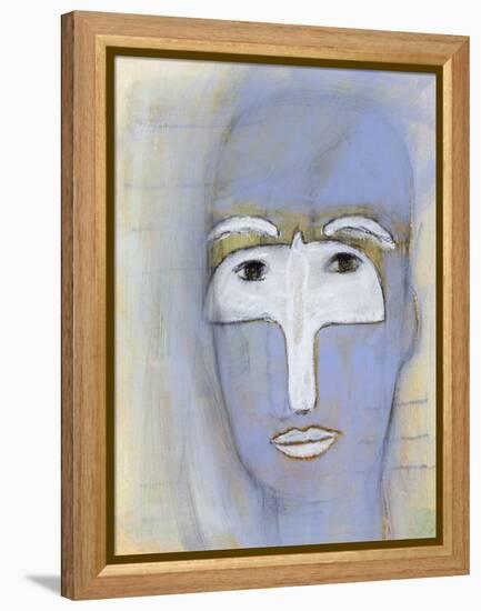 Woman with a dove over her eyes-Marie Bertrand-Framed Premier Image Canvas