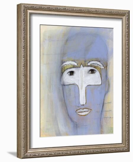 Woman with a dove over her eyes-Marie Bertrand-Framed Giclee Print