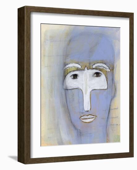 Woman with a dove over her eyes-Marie Bertrand-Framed Giclee Print