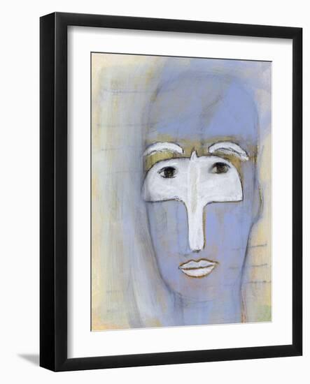 Woman with a dove over her eyes-Marie Bertrand-Framed Giclee Print