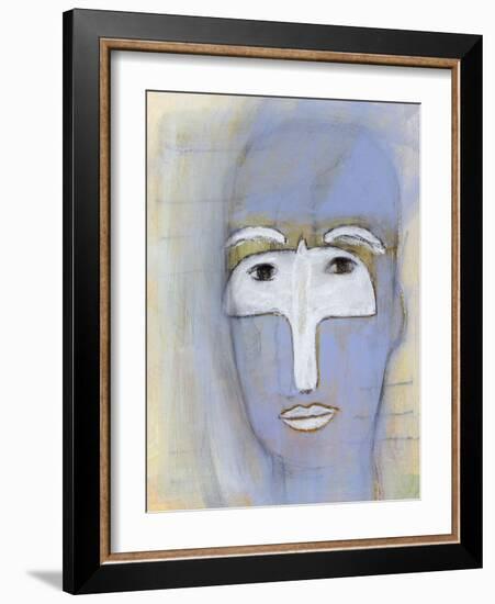 Woman with a dove over her eyes-Marie Bertrand-Framed Giclee Print