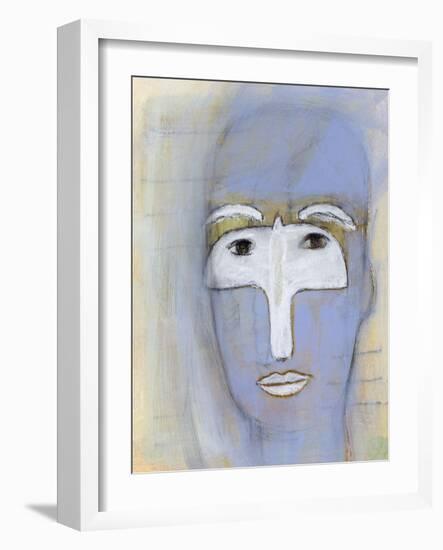 Woman with a dove over her eyes-Marie Bertrand-Framed Giclee Print