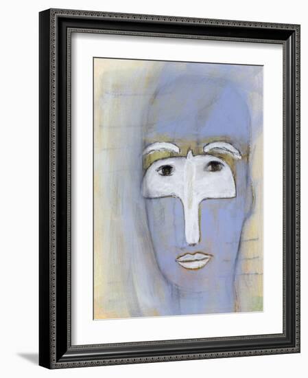 Woman with a dove over her eyes-Marie Bertrand-Framed Giclee Print