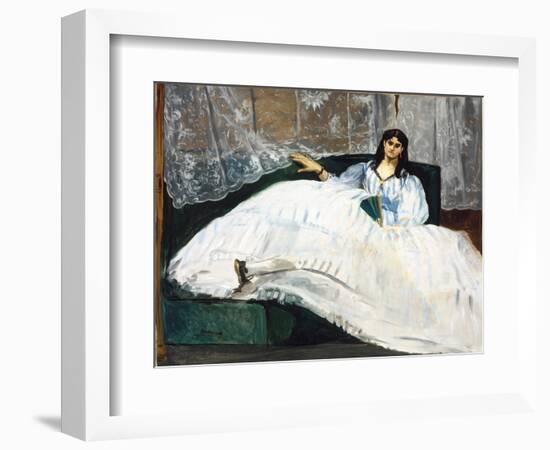 Woman with a Fan, 1862-Edouard Manet-Framed Giclee Print