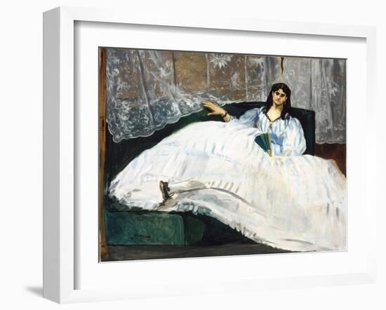 Woman with a Fan, 1862-Edouard Manet-Framed Giclee Print