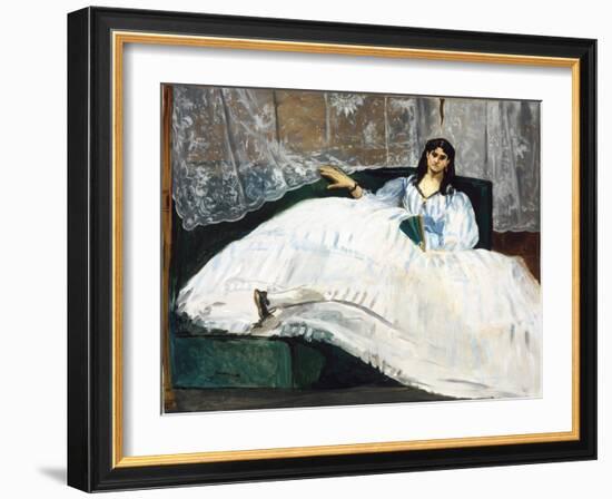 Woman with a Fan, 1862-Edouard Manet-Framed Giclee Print