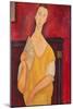 Woman with a Fan, 1919-Amadeo Modigliani-Mounted Giclee Print