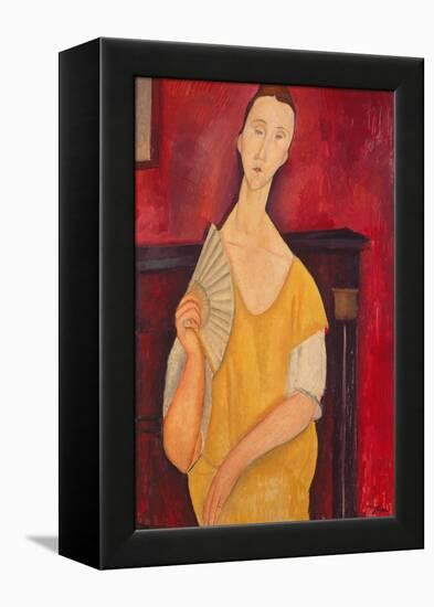 Woman with a Fan, 1919-Amadeo Modigliani-Framed Premier Image Canvas