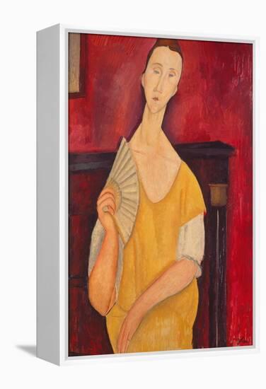 Woman with a Fan, 1919-Amadeo Modigliani-Framed Premier Image Canvas