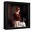 Woman with a Fan, 19Th Century (Painting)-Filippo Palizzi-Framed Premier Image Canvas