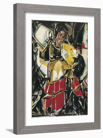 Woman with a Fan-Maria Gutierrez-Cueto Blanchard-Framed Art Print