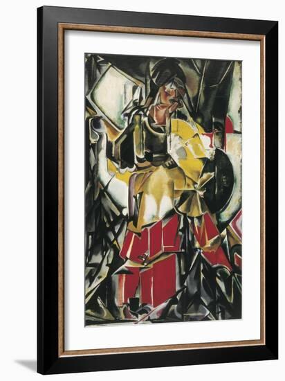 Woman with a Fan-Maria Gutierrez-Cueto Blanchard-Framed Art Print