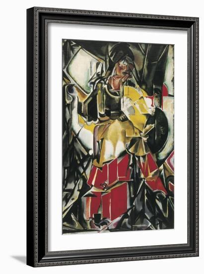 Woman with a Fan-Maria Gutierrez-Cueto Blanchard-Framed Art Print