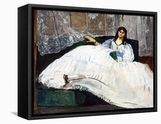 Woman with a Fan-Edouard Manet-Framed Premier Image Canvas