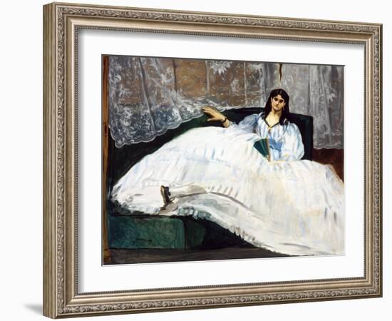 Woman with a Fan-Edouard Manet-Framed Giclee Print