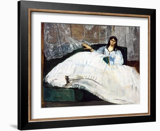 Woman with a Fan-Edouard Manet-Framed Giclee Print