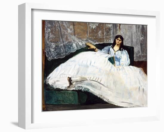 Woman with a Fan-Edouard Manet-Framed Giclee Print