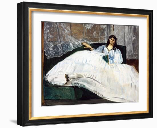 Woman with a Fan-Edouard Manet-Framed Giclee Print