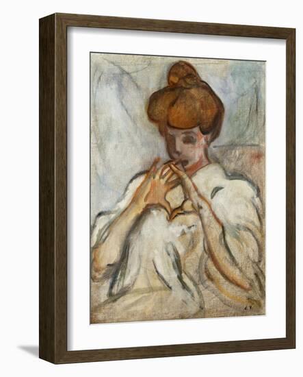 Woman with a Hair Chignon; Femme Au Chignon, (Oil on Canvas)-Louis Valtat-Framed Giclee Print