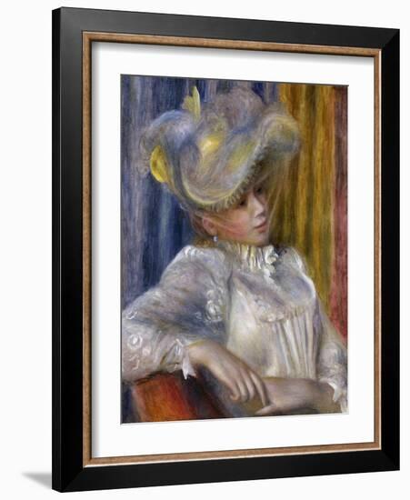 Woman with a Hat (Femme Au Chapea), 1891-Pierre-Auguste Renoir-Framed Giclee Print