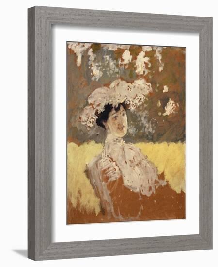 Woman with a Hat; Femme Avec Un Chapeau-Edouard Vuillard-Framed Giclee Print