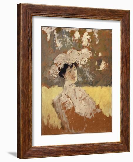 Woman with a Hat; Femme Avec Un Chapeau-Edouard Vuillard-Framed Giclee Print