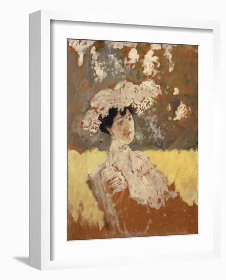 Woman with a Hat; Femme Avec Un Chapeau-Edouard Vuillard-Framed Giclee Print