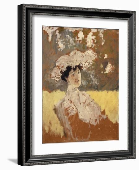 Woman with a Hat; Femme Avec Un Chapeau-Edouard Vuillard-Framed Giclee Print