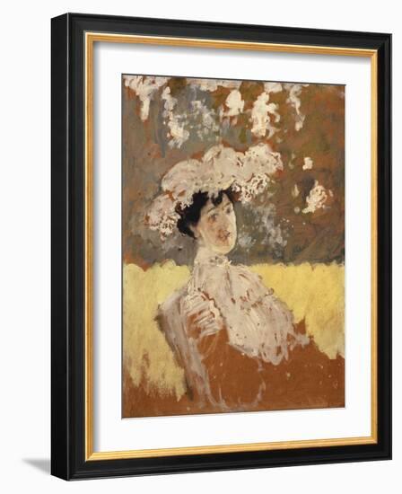 Woman with a Hat; Femme Avec Un Chapeau-Edouard Vuillard-Framed Giclee Print