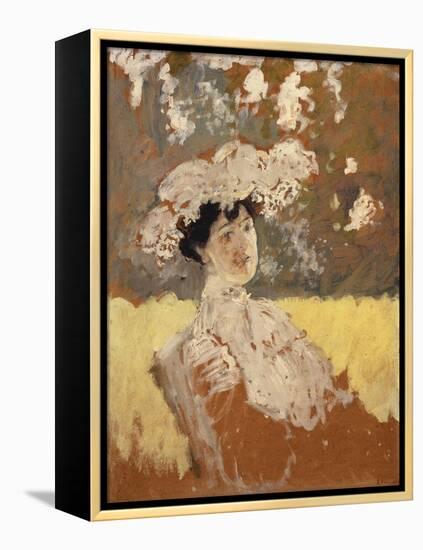 Woman with a Hat; Femme Avec Un Chapeau-Edouard Vuillard-Framed Premier Image Canvas