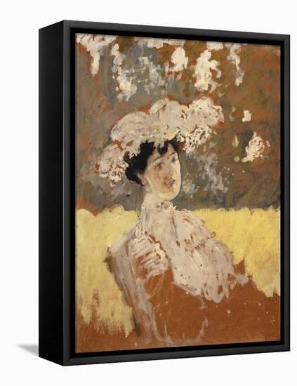 Woman with a Hat; Femme Avec Un Chapeau-Edouard Vuillard-Framed Premier Image Canvas