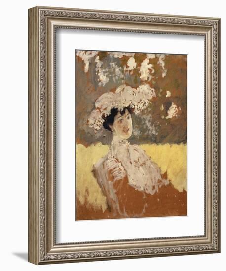 Woman with a Hat; Femme Avec Un Chapeau-Edouard Vuillard-Framed Giclee Print