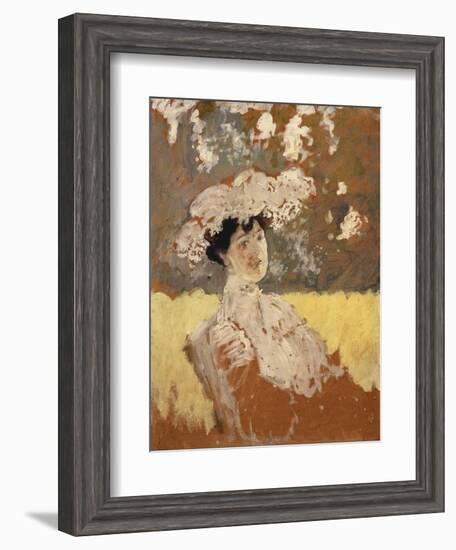 Woman with a Hat; Femme Avec Un Chapeau-Edouard Vuillard-Framed Giclee Print