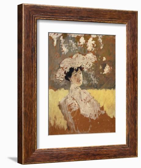 Woman with a Hat; Femme Avec Un Chapeau-Edouard Vuillard-Framed Giclee Print