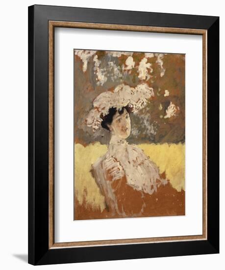 Woman with a Hat; Femme Avec Un Chapeau-Edouard Vuillard-Framed Giclee Print