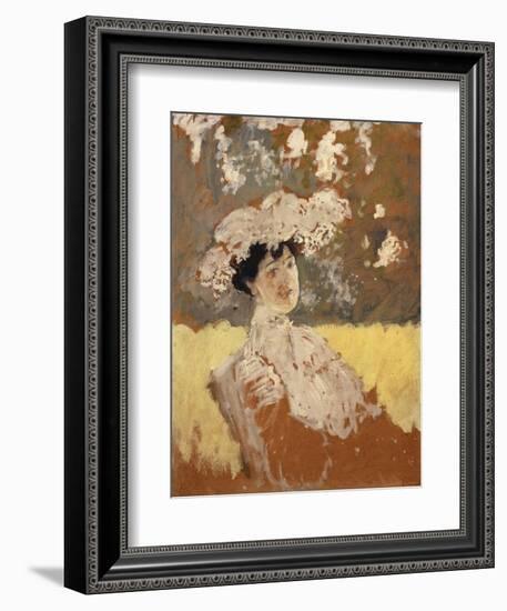 Woman with a Hat; Femme Avec Un Chapeau-Edouard Vuillard-Framed Giclee Print