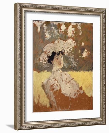 Woman with a Hat; Femme Avec Un Chapeau-Edouard Vuillard-Framed Giclee Print