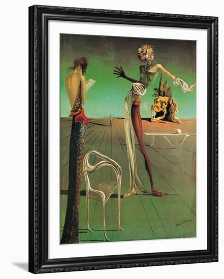 Woman with a Head of Roses-Salvador Dalí-Framed Art Print