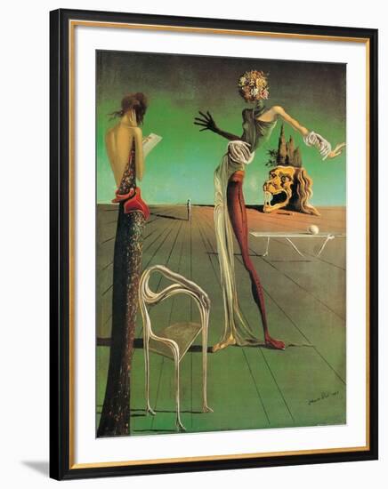 Woman with a Head of Roses-Salvador Dalí-Framed Art Print