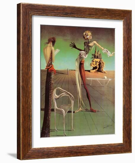 Woman with a Head of Roses-Salvador Dalí-Framed Art Print