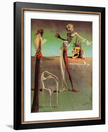 Woman with a Head of Roses-Salvador Dalí-Framed Art Print