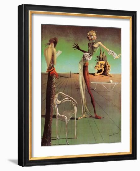 Woman with a Head of Roses-Salvador Dalí-Framed Art Print