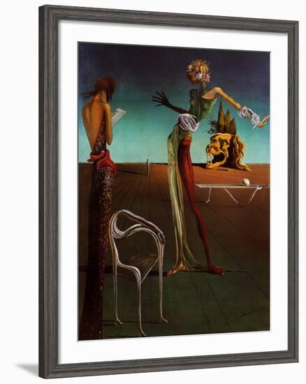 Woman with a Head of Roses-Salvador Dalí-Framed Art Print