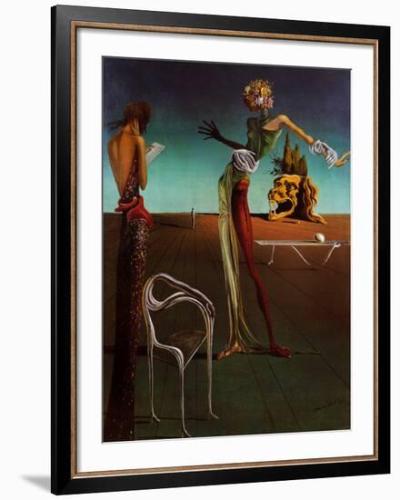 Woman with a Head of Roses-Salvador Dalí-Framed Art Print