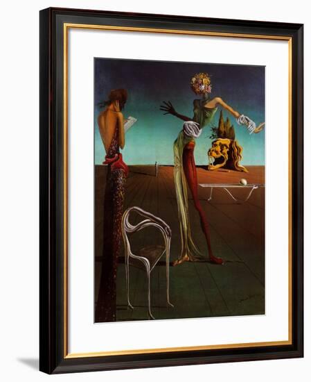 Woman with a Head of Roses-Salvador Dalí-Framed Art Print