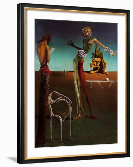 Woman with a Head of Roses-Salvador Dalí-Framed Art Print